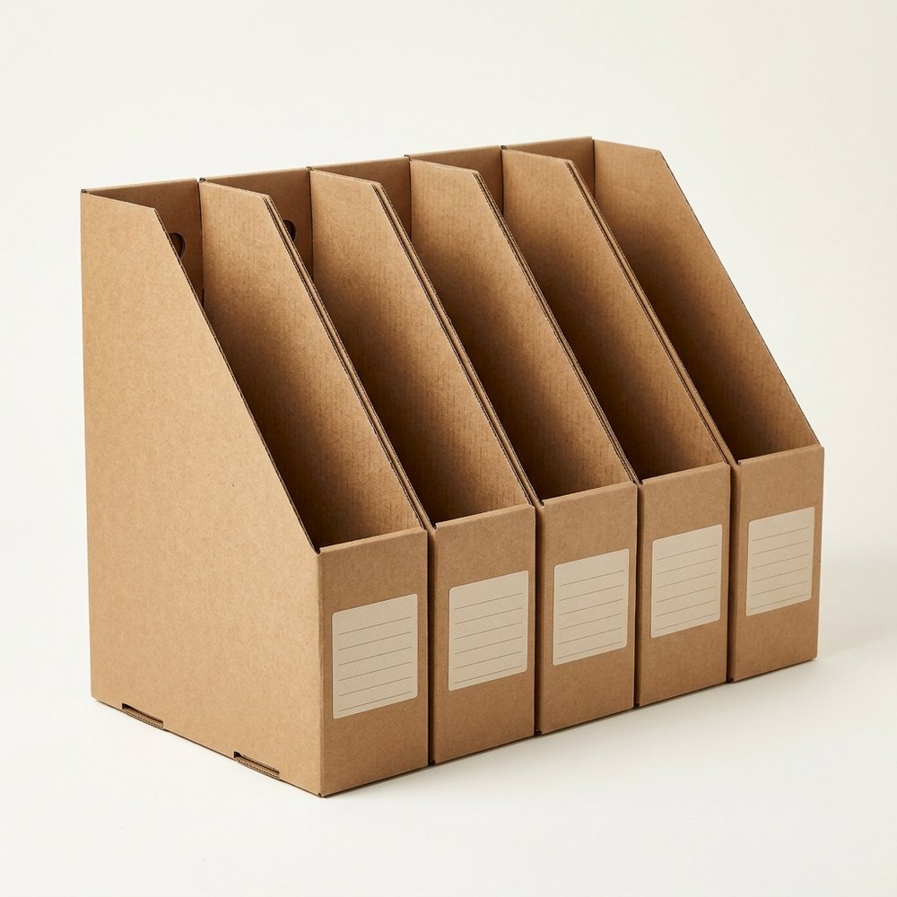 Cardboard Magazine File (Pack of 5)